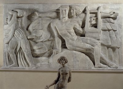 Apollo in meditation with a Muse, 1912 by Emile Antoine Bourdelle